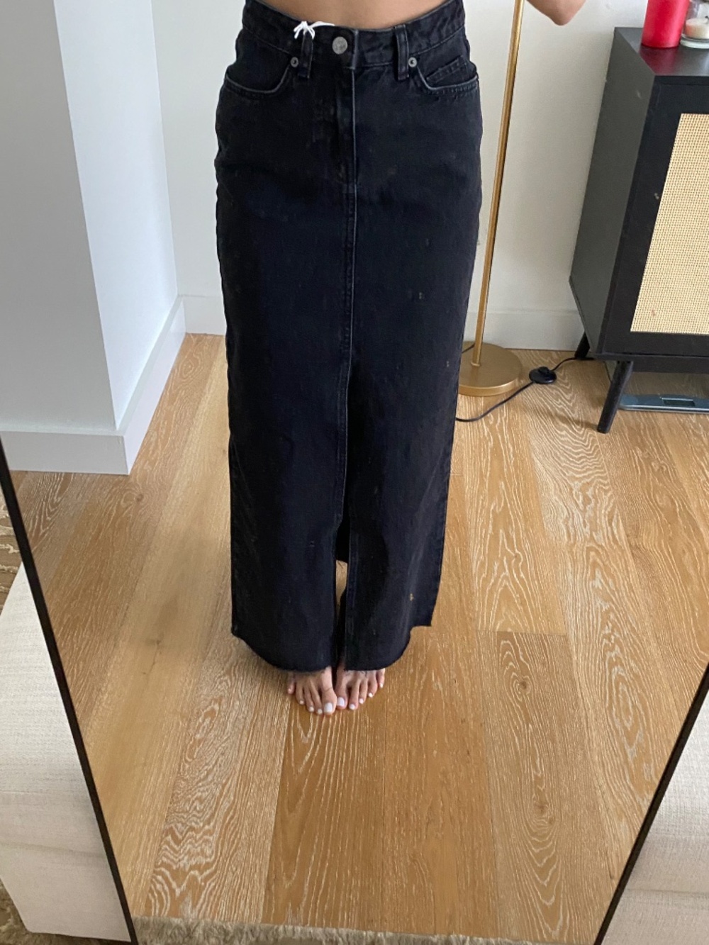 BNWT | NA-KD Denim Slit Maxi Skirt | Size XS - Picture 5 of 8